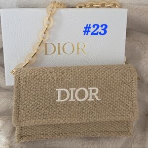 #23 Dior Beaute Rafia Clutch With Acrylic Strap